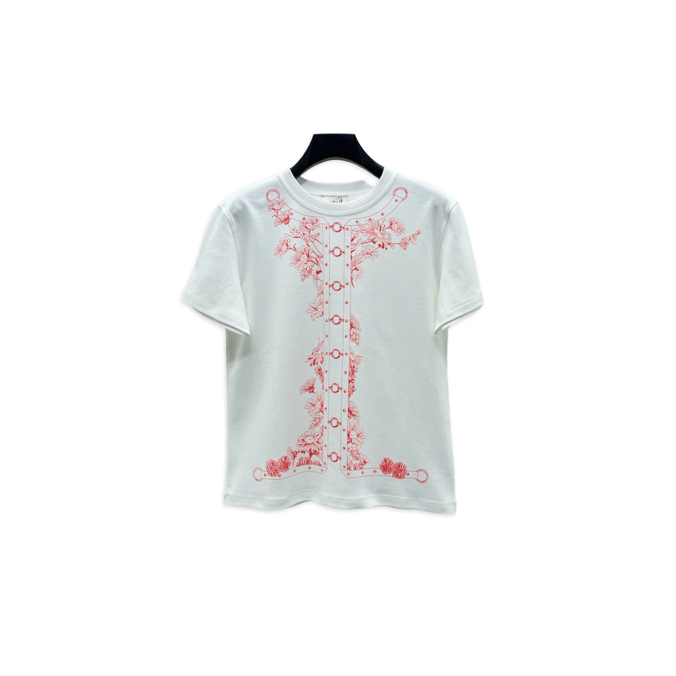 HERMES T-SHIRT WITH MAXI PRINT H6E4620DC9034